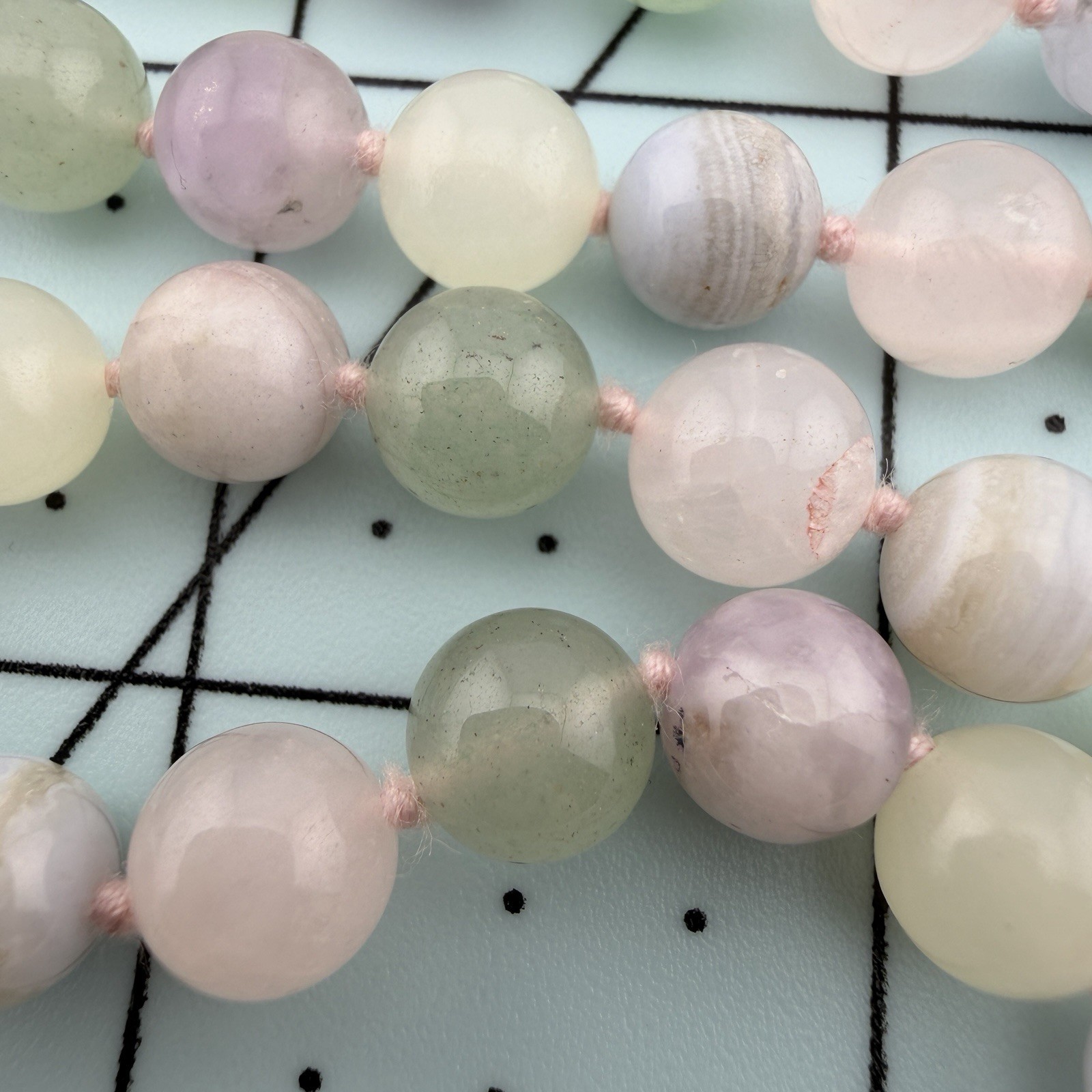 Pastel Multi-Gemstone 30” Endless Hand-Knotted Beaded Necklace