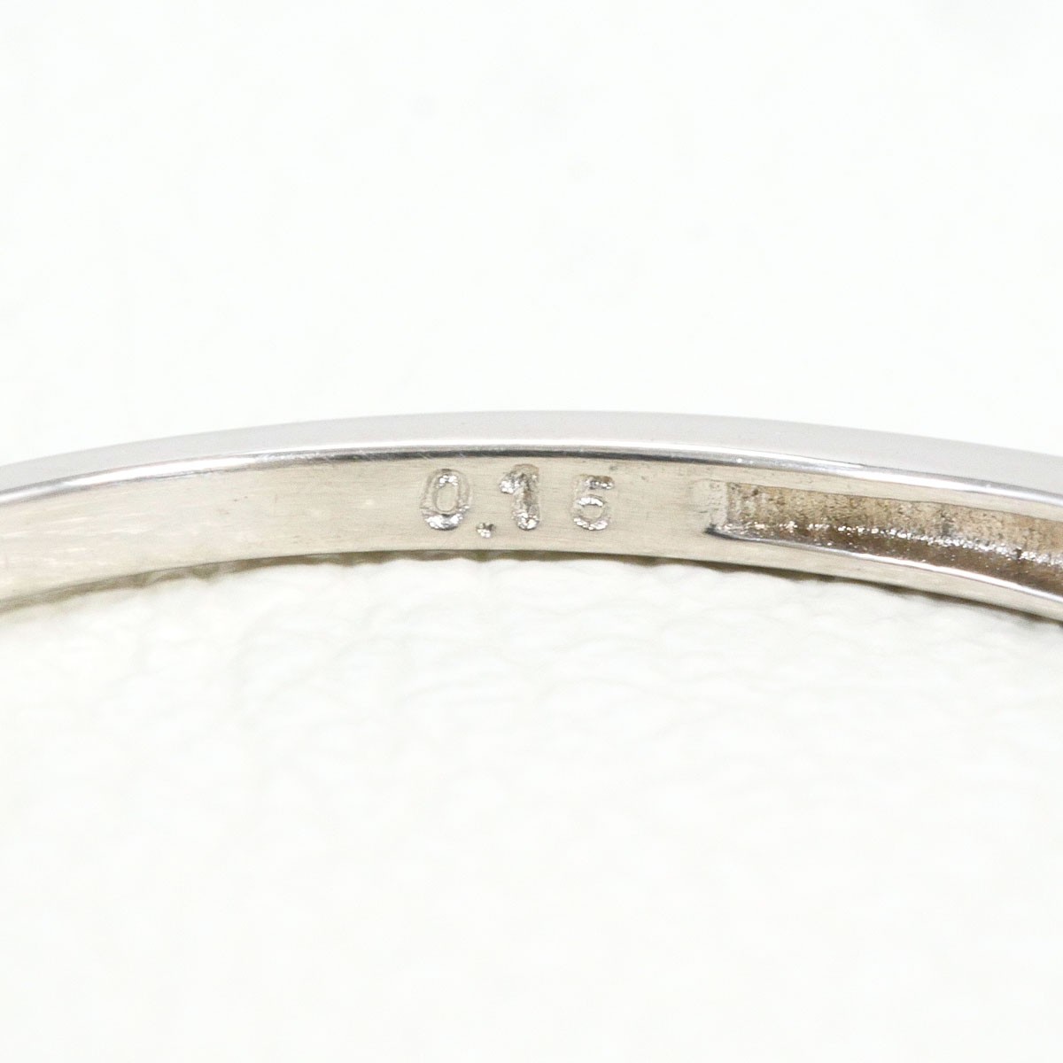PT950 Platinum Ring 7 JPsize Diamond 0.15ct 0.7g Free shipping Used