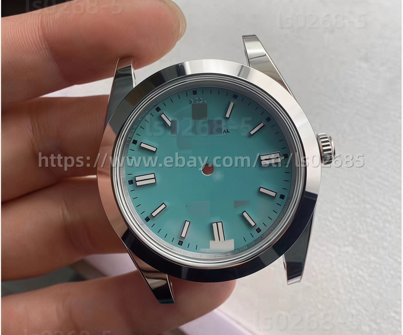 DIY SET for 2824 watch case + dial + hands + Stainless Steel Strap sapphire 41mm