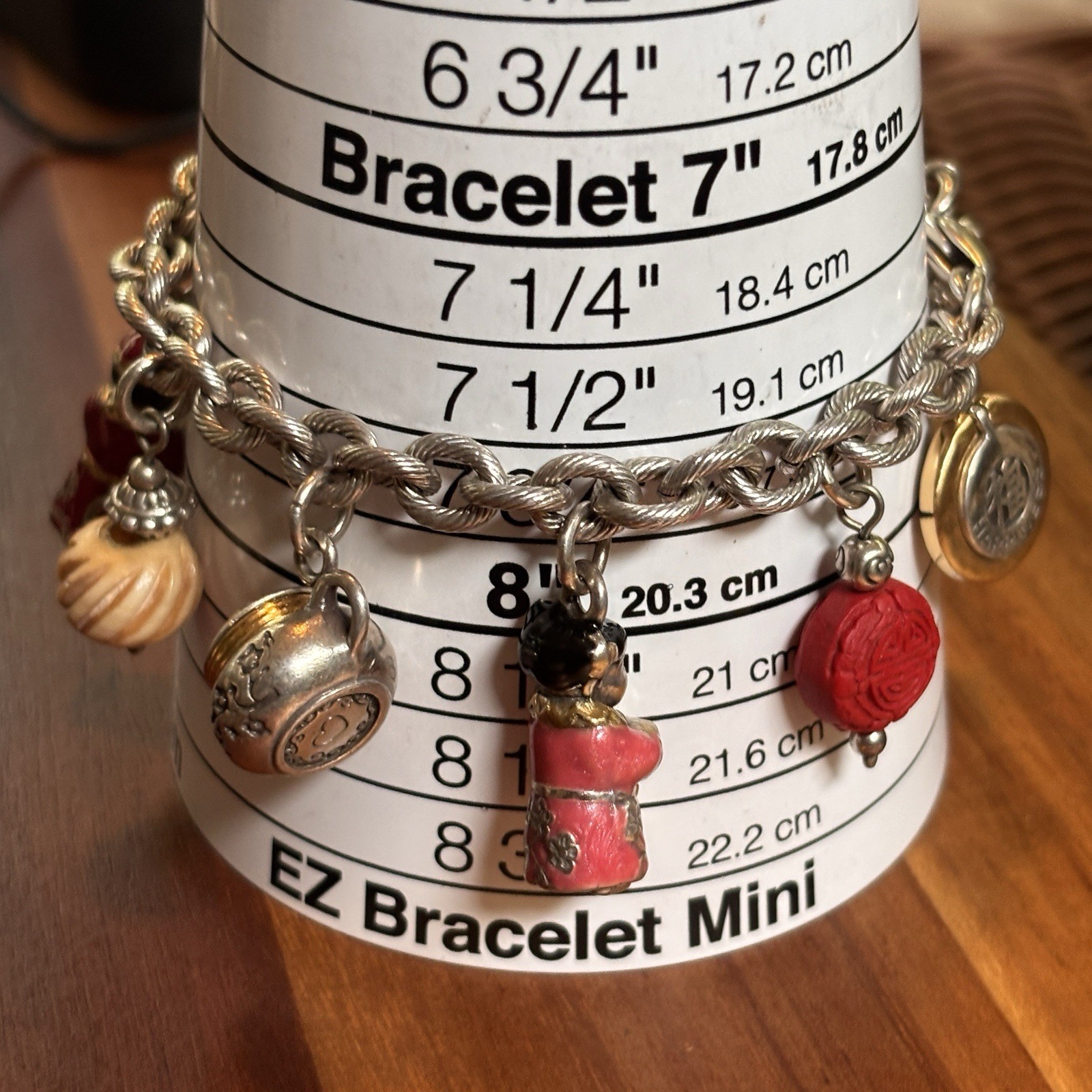 Brighton Good Fortune Charm Bracelet Asian Inspired Red Enamel Happiness