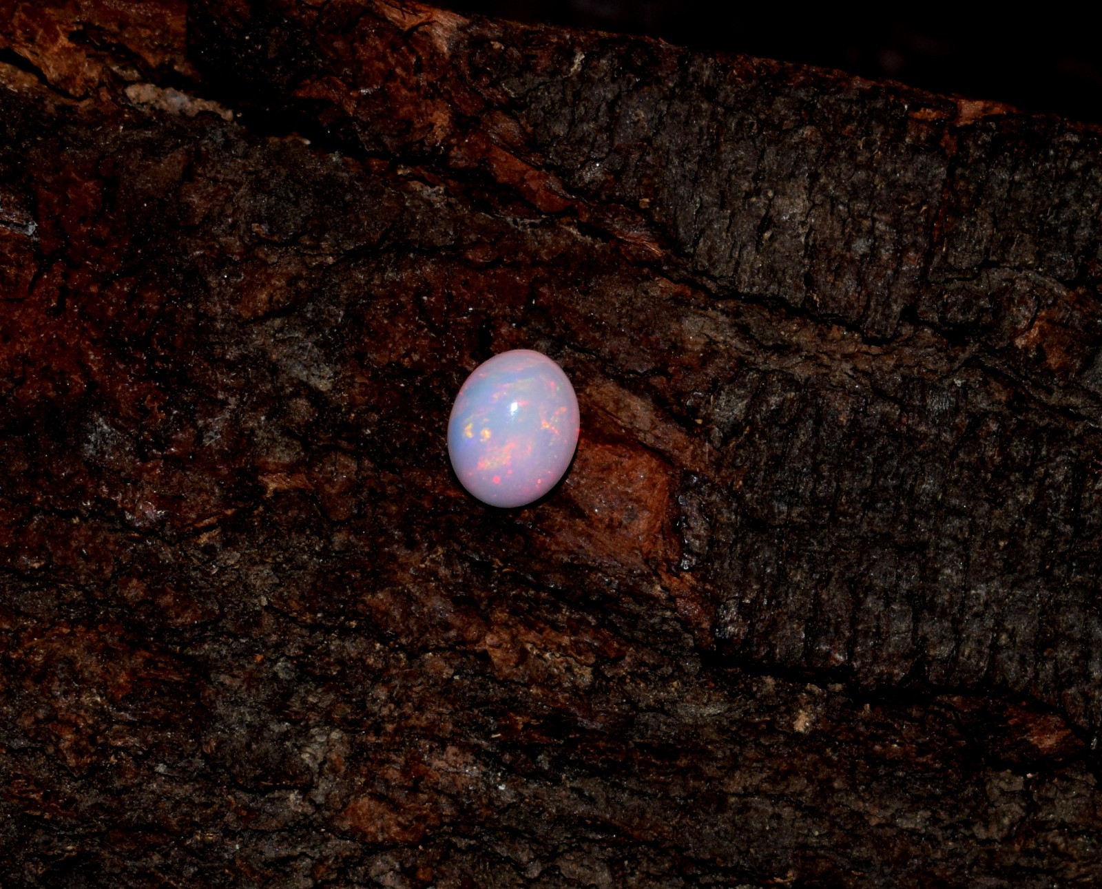 Natural Ethiopian Wello Fire Opal Cabochon Gemstone 7X9mm Loose AAA A03