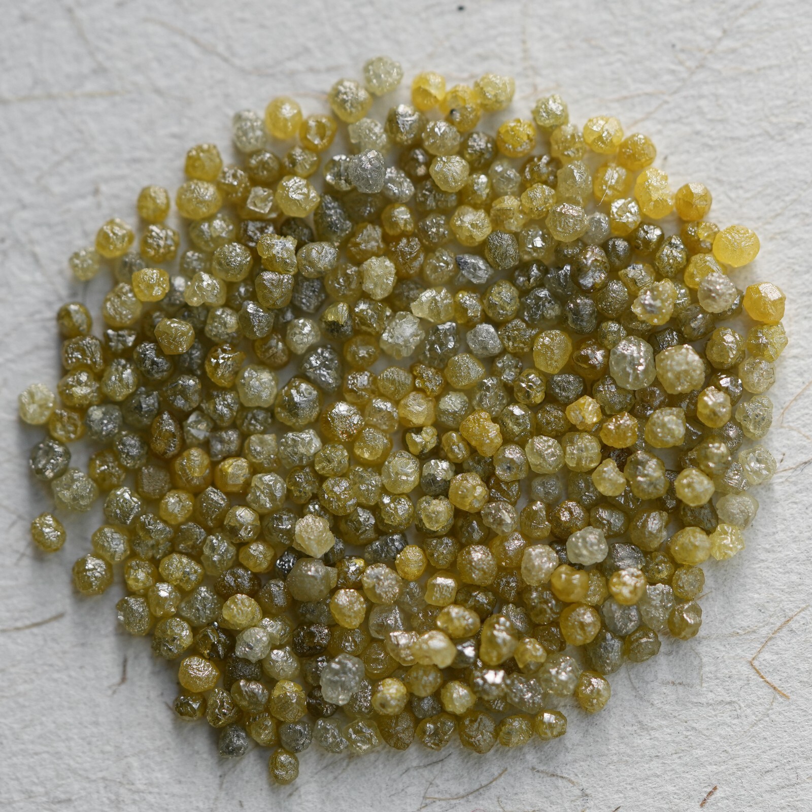 Natural Yellow Rough Loose Diamond Raw African 10 PCS 1.00CTW Carat 2.5-3MM