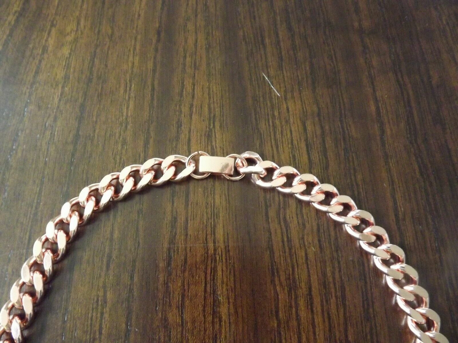 Pure Solid Copper Cuban Chain Necklace Curb Link Rider Arthritis Necklace