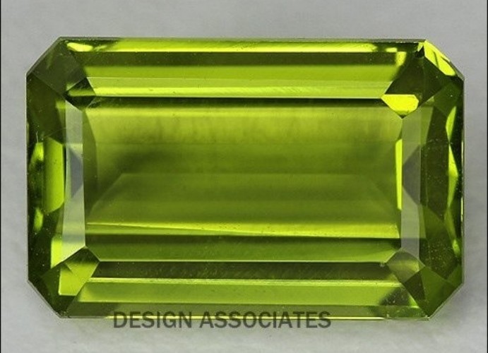 PERIDOT 7 x 5 MM EMERALD CUT ALL NATURAL
