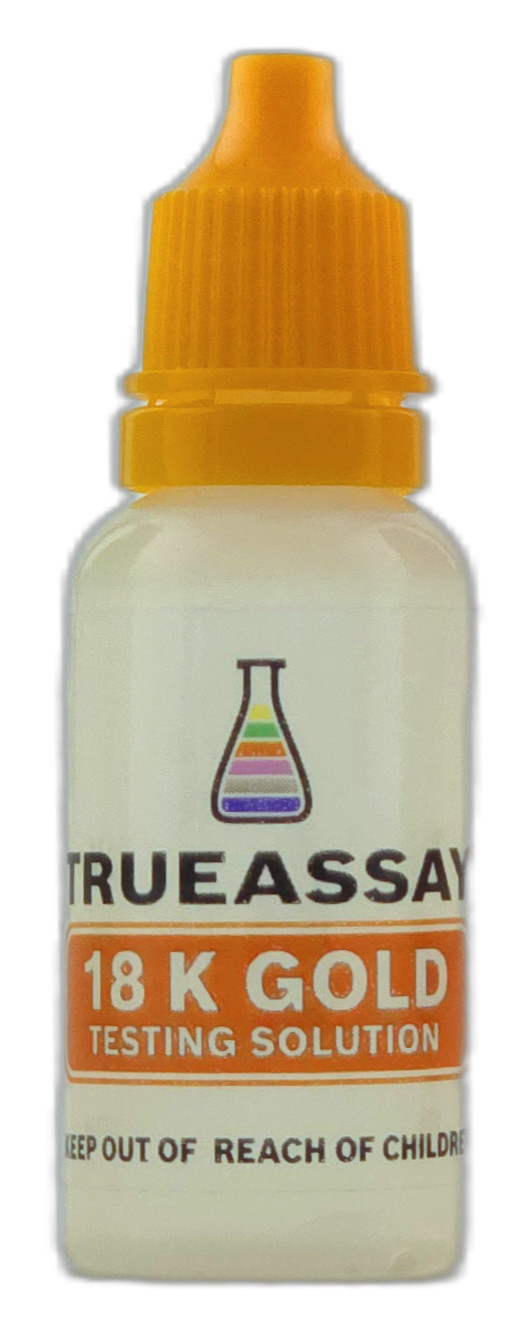 18 Karat Gold Test Acid Bottle – Test 18K Jewelry – True Assay Testing Solution