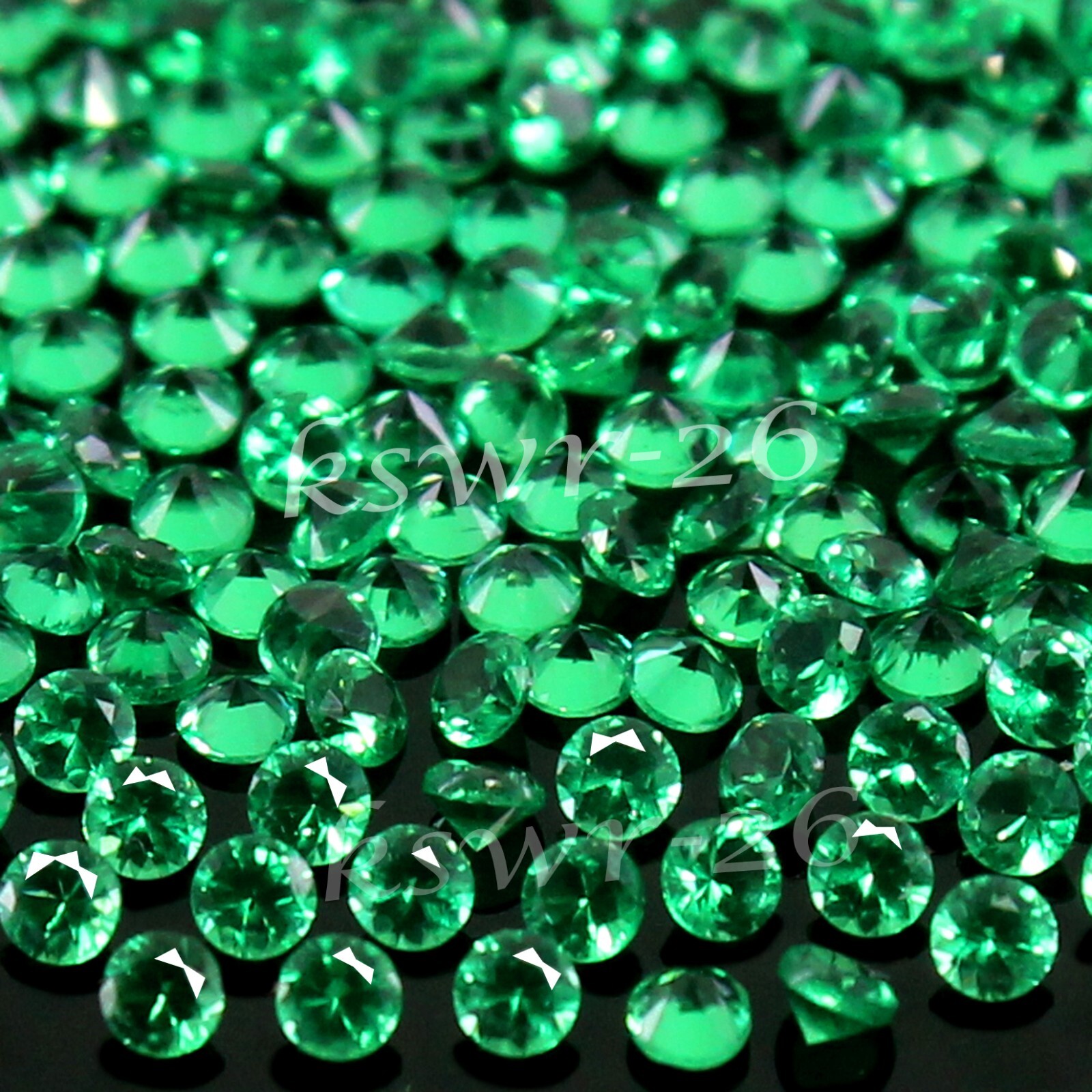 Natural MUZO Colombia Green Emerald 2.4 mm Round Shape Loose Gemstone 20 Pcs Lot