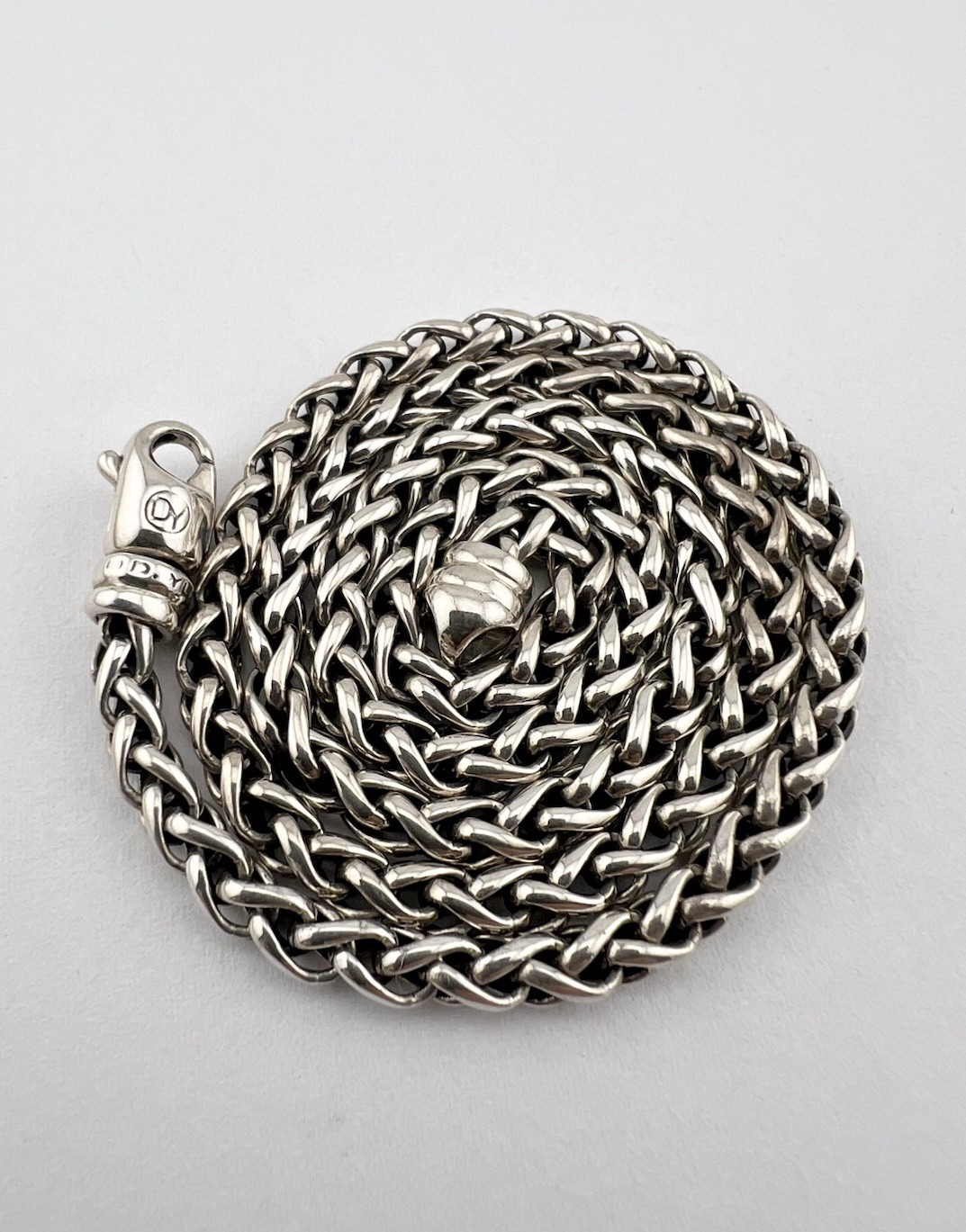 David Yurman Sterling Silver 4mm Wheat Chain Necklace 18″ -26g