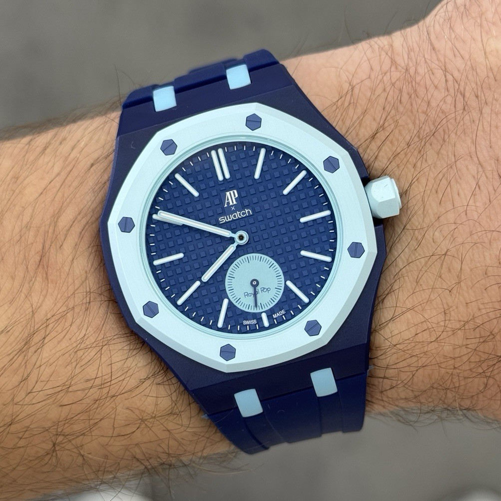 Swatch x Audemars Piguet Royal Pop “lan ba” with matching bracelet
