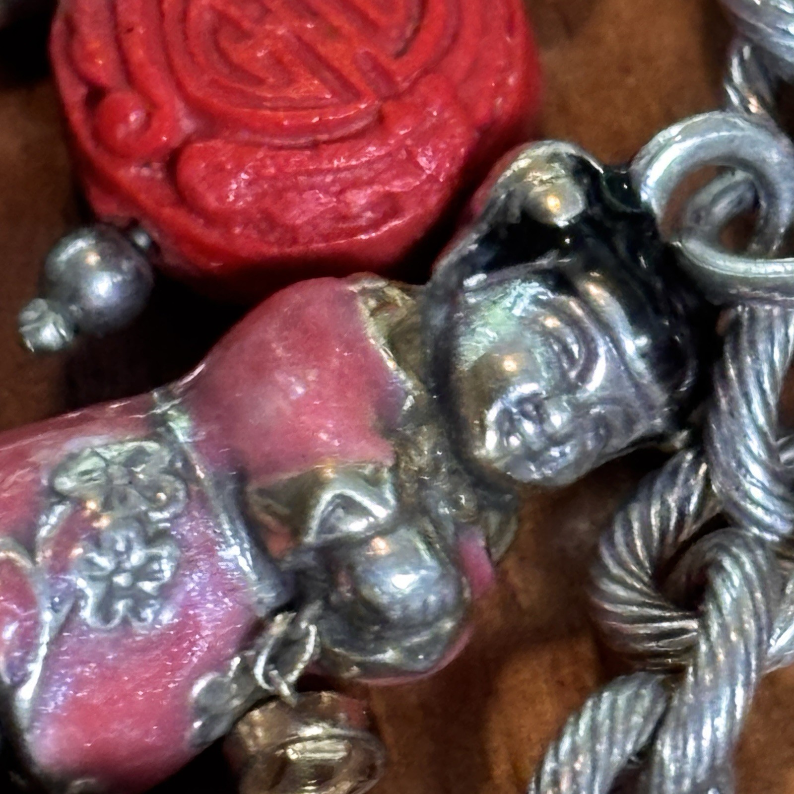 Brighton Good Fortune Charm Bracelet Asian Inspired Red Enamel Happiness