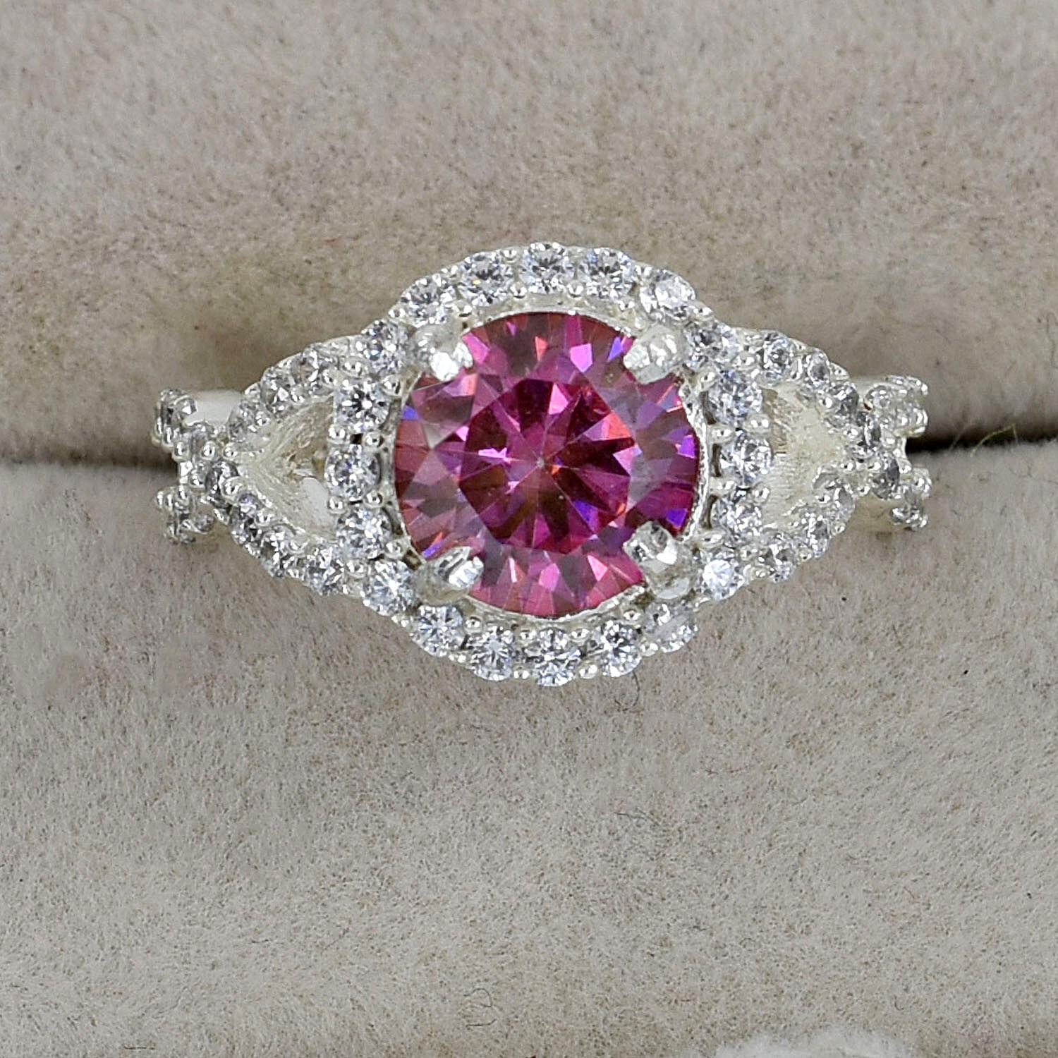 Certified 1.65Ct Pink Diamond Solitaire Ring !Tariff Free