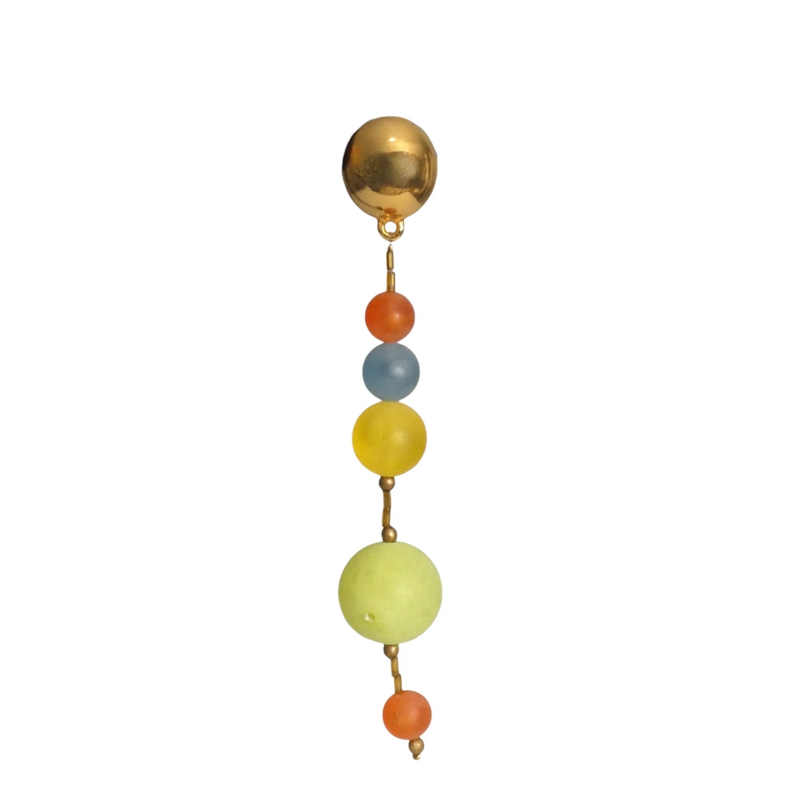 PIERRE CARDIN – 1995 Multi Color Frosted Bead Single Earring