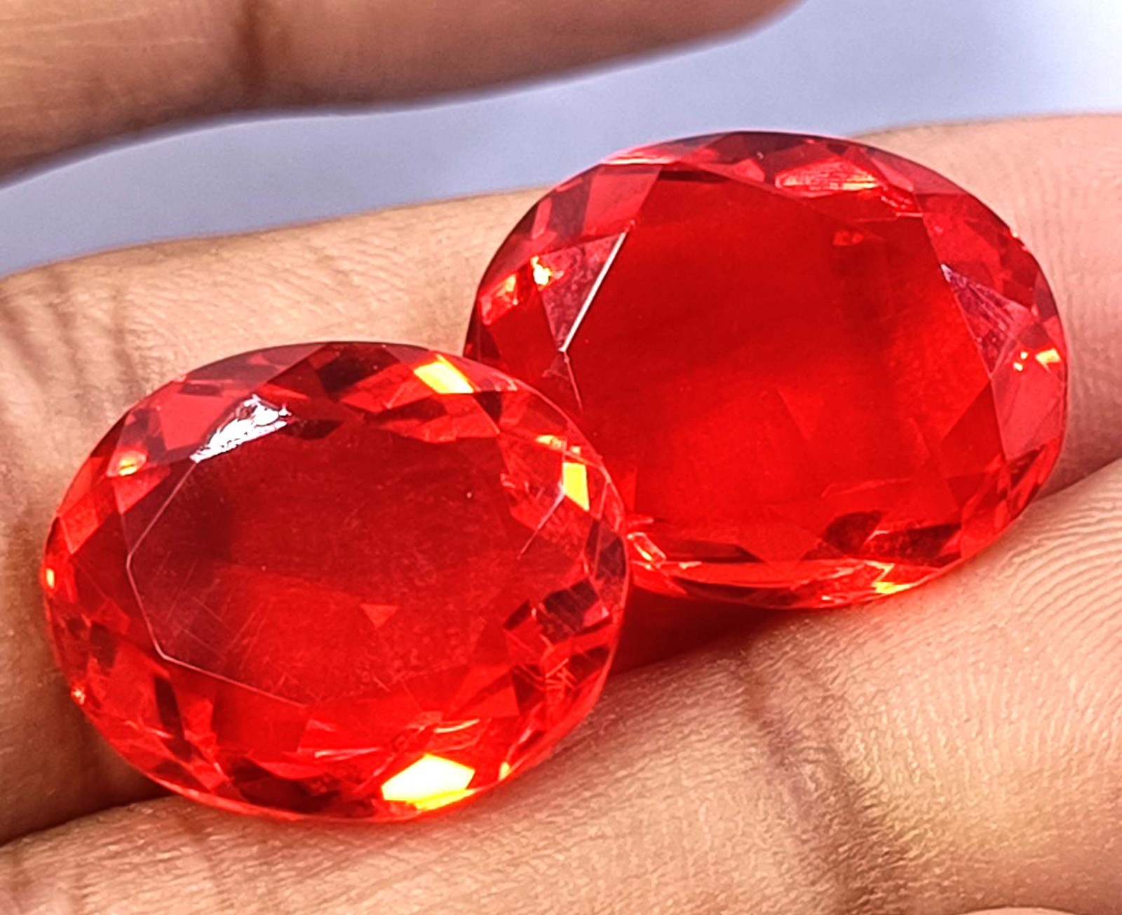 19.75 Ct Natural Mozambique Red Ruby Oval Shape Pair IGL Loose Gemstone 6JHC