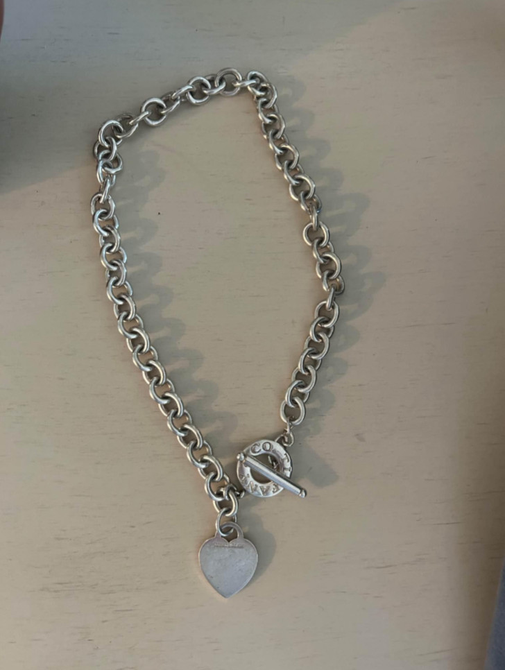 Tiffany & Co. Return to Tiffany Heart Tag 16 in Toggle Closure Necklace with…