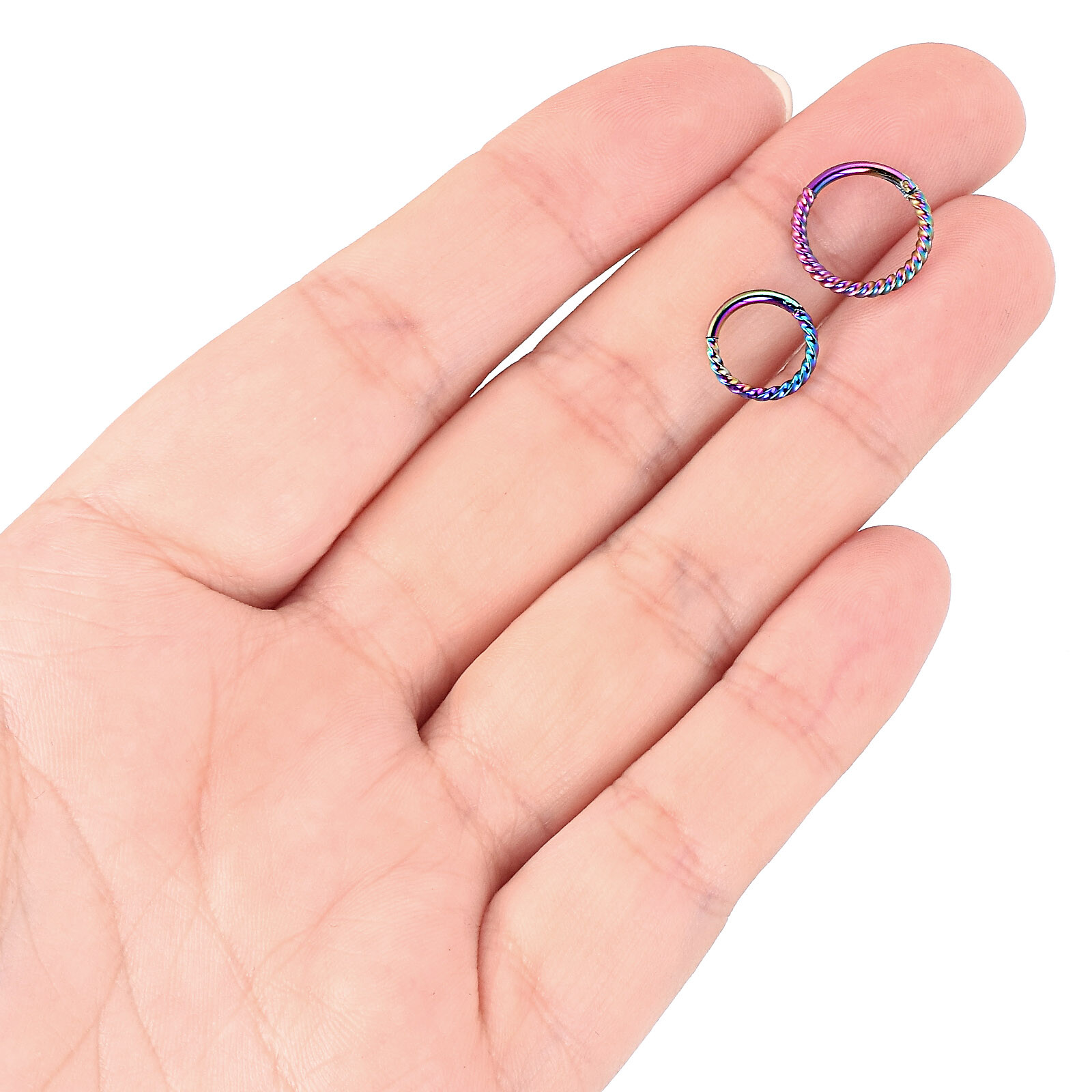 1Pc Hinged Segment Ring Hoop Nose Septum Clicker Helix Tragus Cartilage Earring