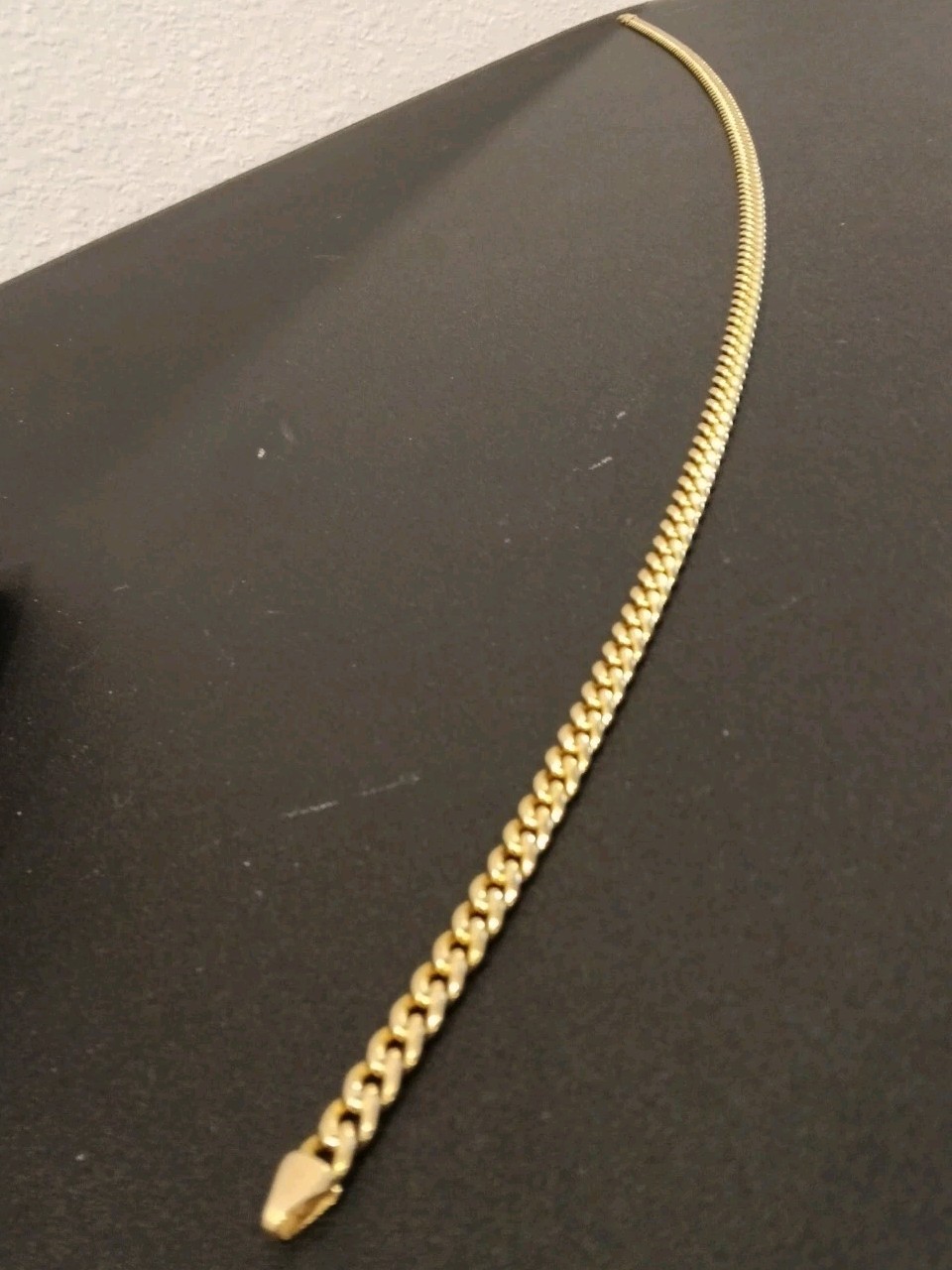 Solid 14k Yellow Gold Miami Curb Link Chain 20″ 5.5mm W 5.5mm Lobster Clasp
