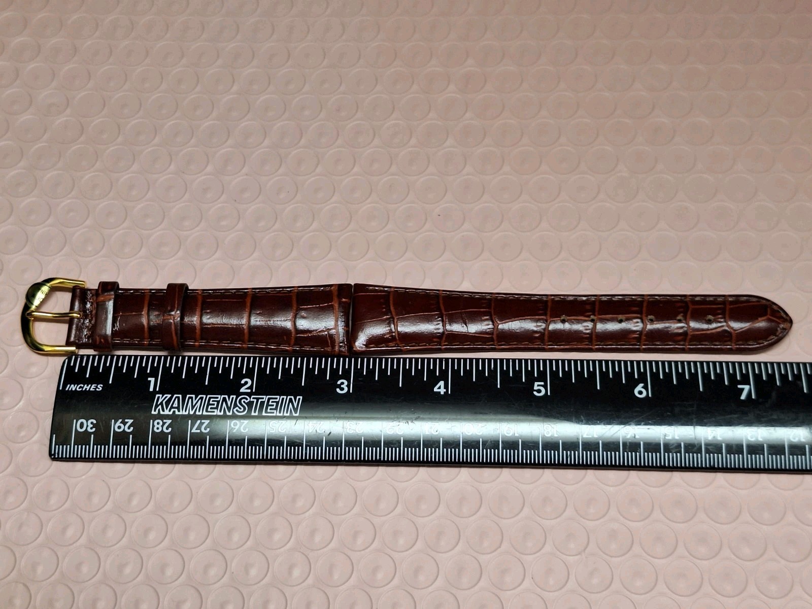 IW Reddish Brown Marron Genuine Leather Padded Watch Band Strap 20 mm Vintage