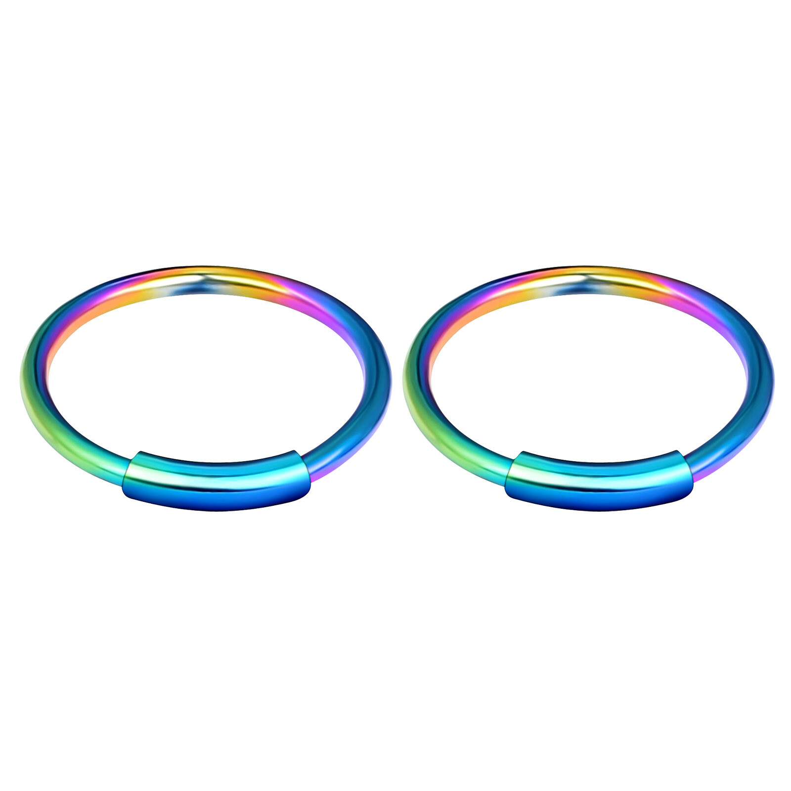 10pcs 20G C-Shaped Lip Nose Ring Hoop Ear Cartilage Stainless Steel Piercing Set