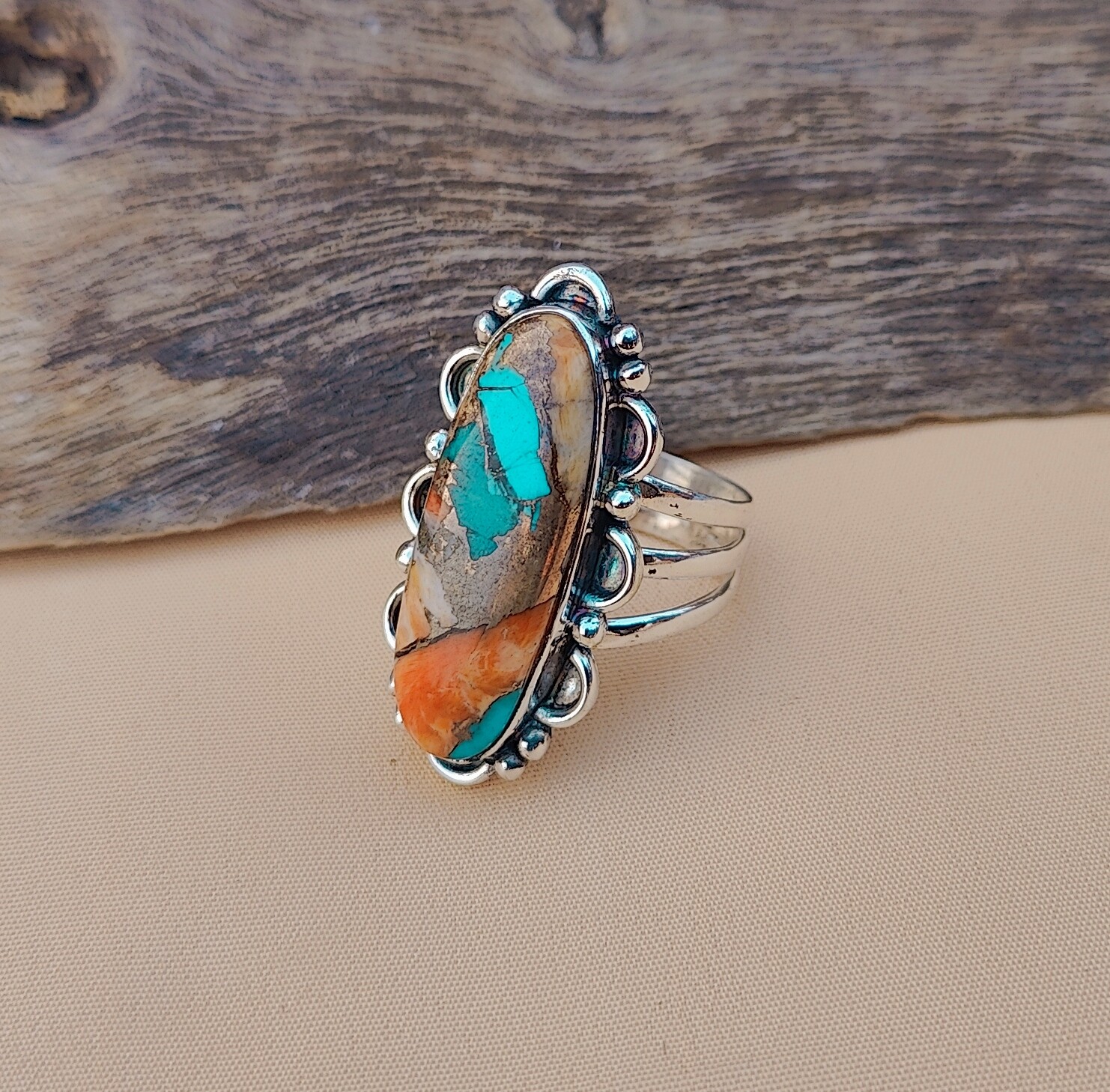 Oyster Turquoise Designer Ring 925 Silver Handmade jewelry Ring All Size