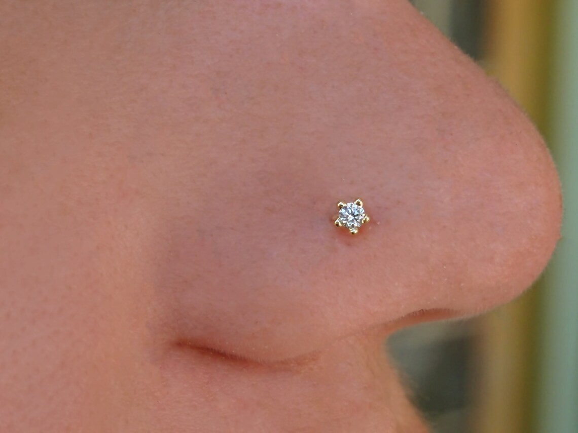 0.05 Ct Diamond Ring in Solid 14K Yellow Gold | Brilliant Cut | Fine Jewelry