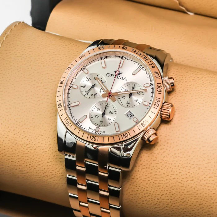 Optima – Swiss Chronograph Quartz 44 mm OSC432 50 m (5 ATM / 139 ft)