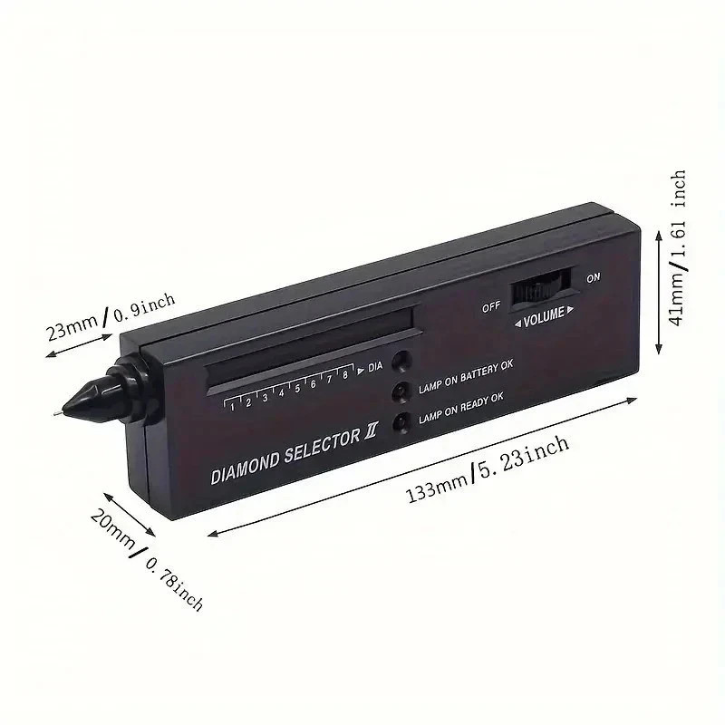 Portable Diamond Tester Selector Illuminated Jewelry Gemstone Testing Tool Kit