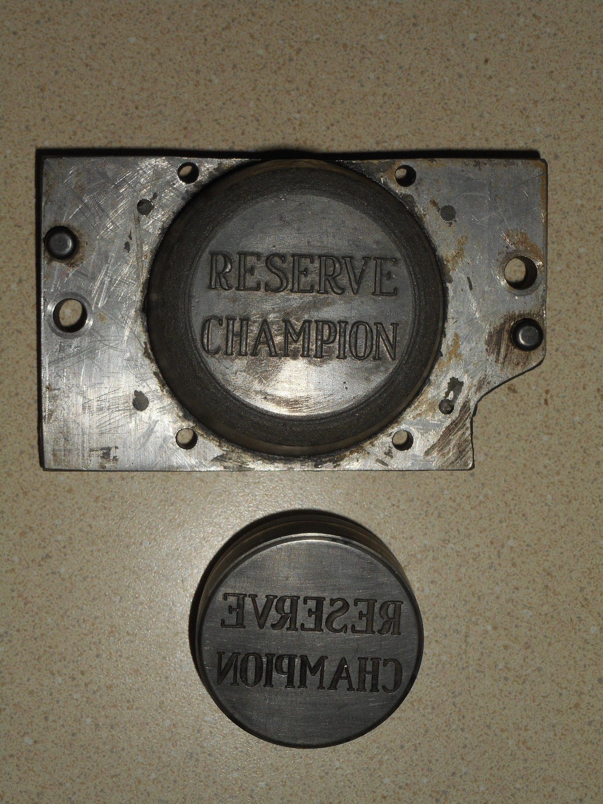 RESERVE CHAMPION Horse Ribbon Medal Jewelry Stamp Hub Hob Mold Tool Die 4H Club