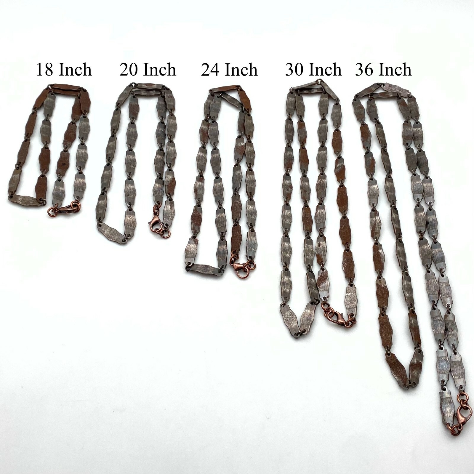 Vintage Rusty Flat Chain Necklace (Avail. In 18″, 20″, 24″, 30″, Or 36″) (FC53)