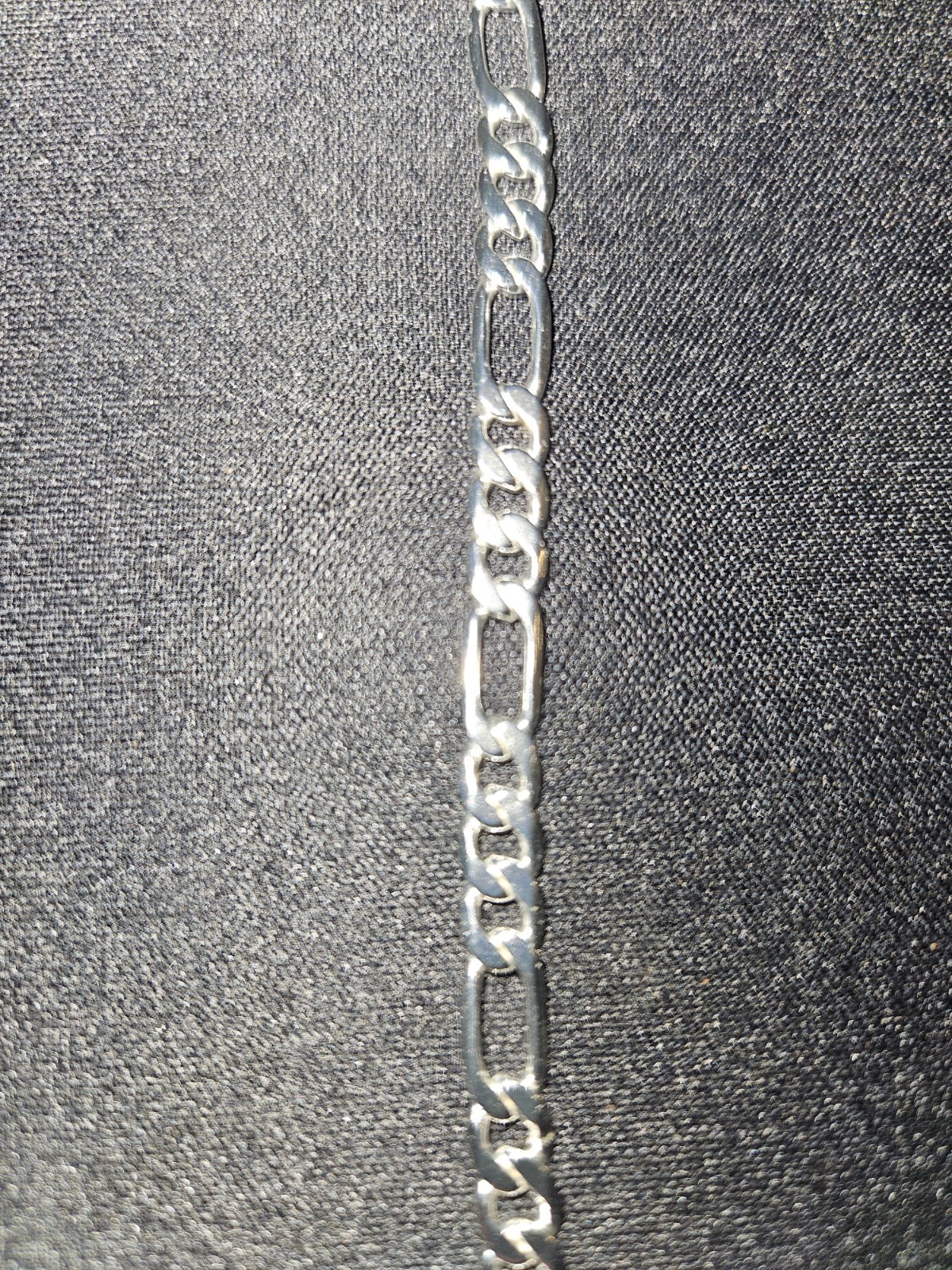 Solid 925 Sterling Silver Figaro 5MM Link Chain Necklace Italy Unisex