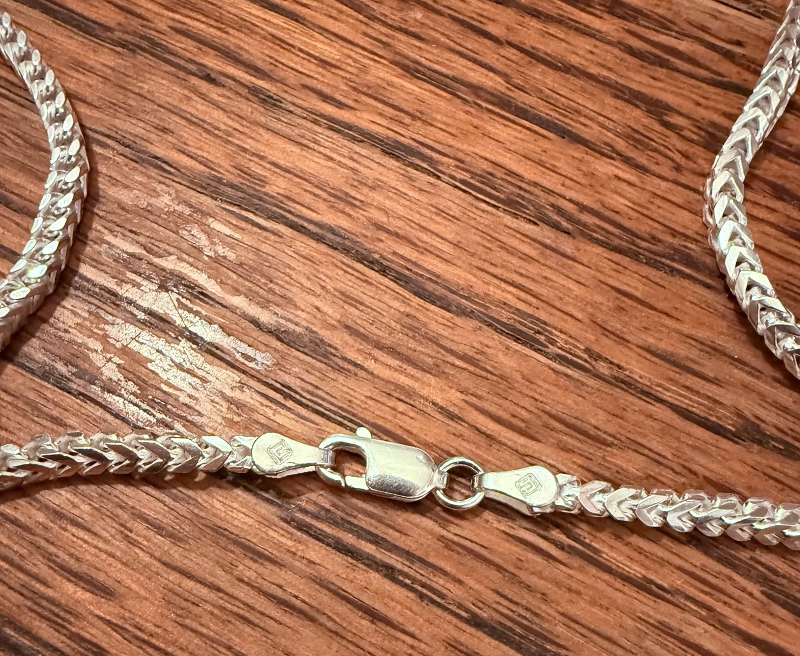 Franco Link Chain 24 Inches Long 3mm Wide 925 Sterling Silver