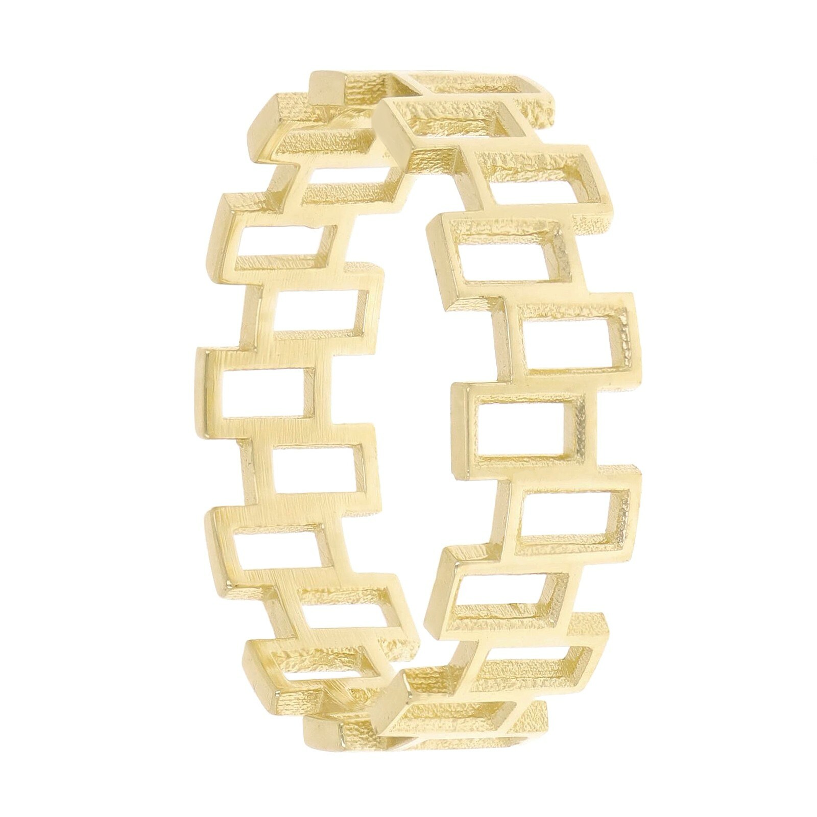 14k Yellow Gold Geometric Stackable Ring Size 7.5 – 5.8mm 2 grams