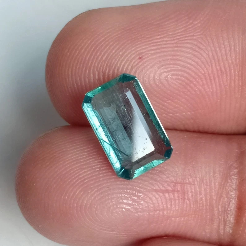 2.38 Ct Natural Zambian Emerald Octagon Cut Earth Mined Loose Gemstone