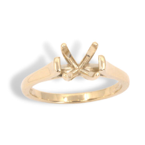 (4mm – 8mm) Round Cathedral Sterling Ring Setting (Ring Size 7)