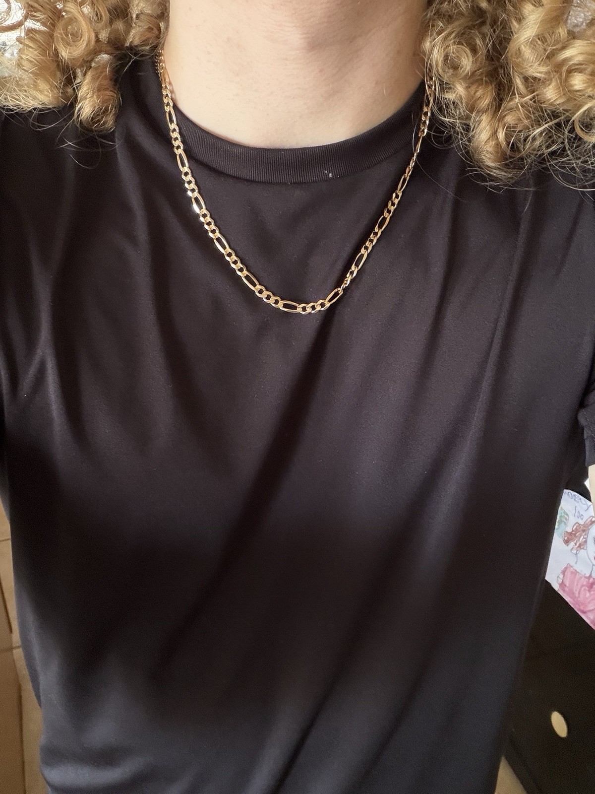 18g 10K Gold 21 Inch Figaro Chain