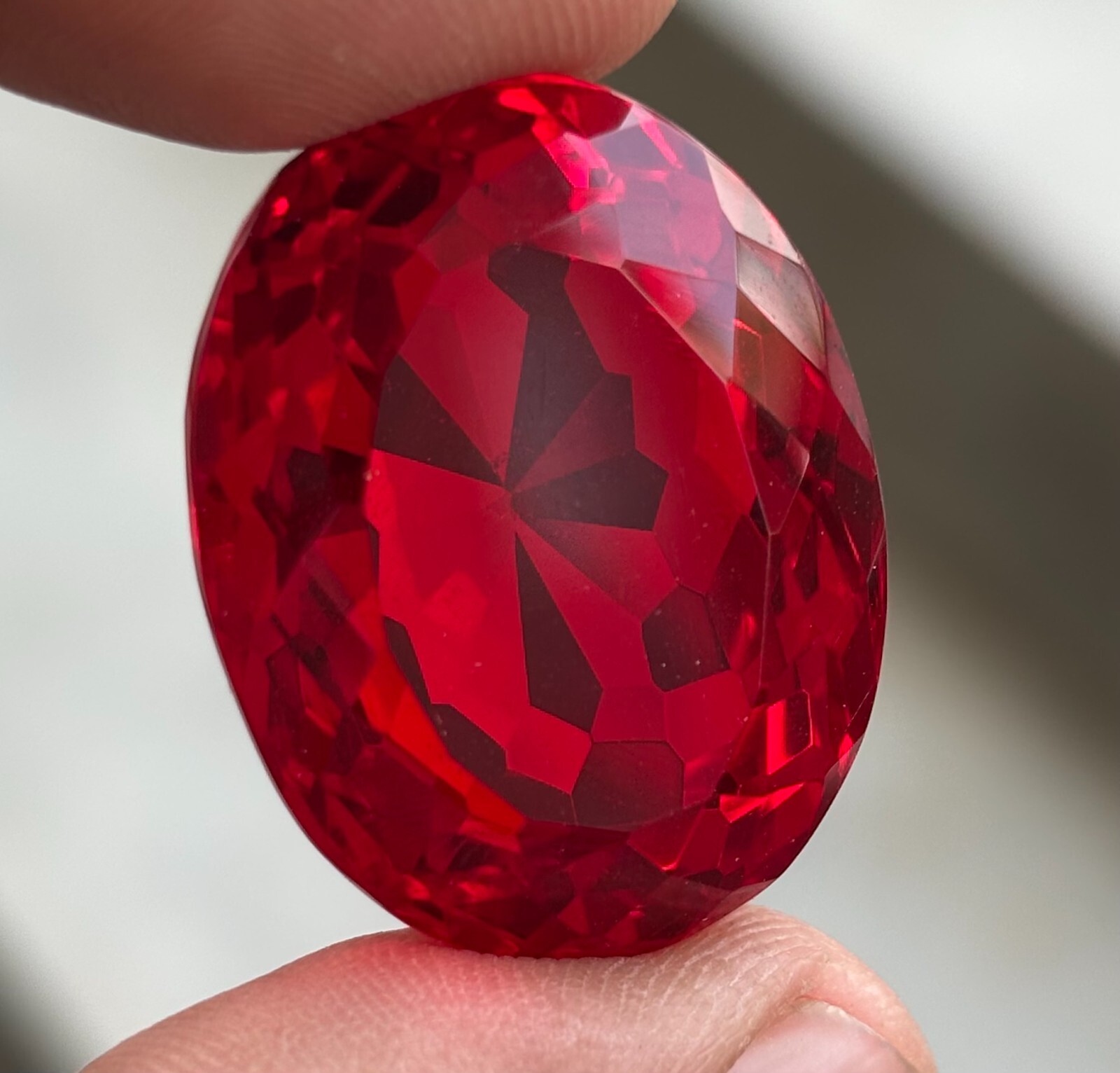 205 CT BIG SIZE Natural Certified Blood Red Ruby Oval Cut Loose Gemstone