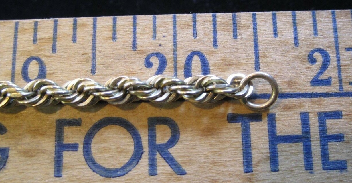 HUGE 14k Yellow SOLID Gold 28.5 Grams 20.5″ Rope Necklace 4.3mm ITALY