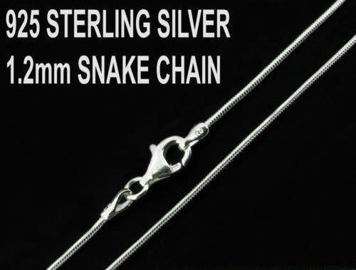 925 STERLING SILVER 20″ SNAKE CHAIN NECKLACE WOMEN MEN FEMALE MALE FREE BOX