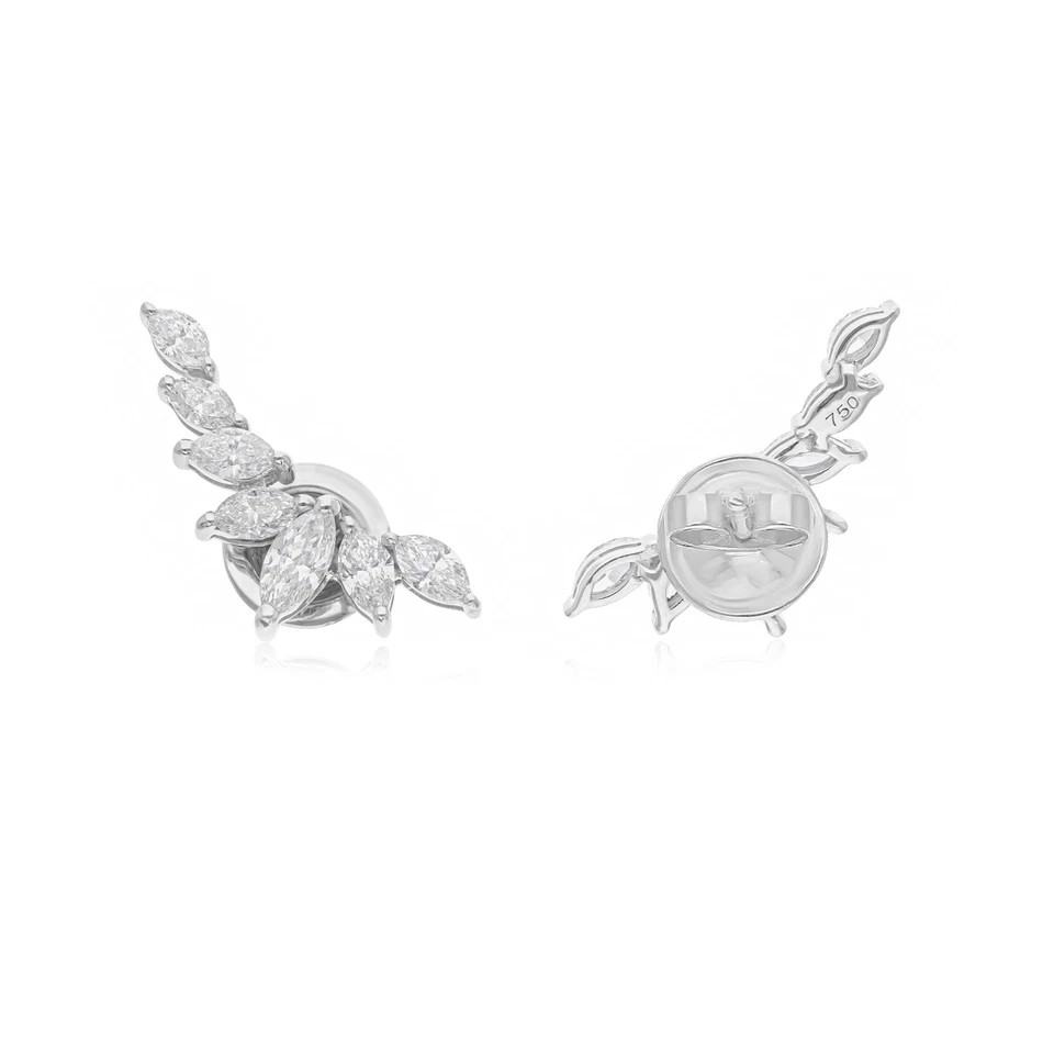 FANCY CUT MOISSANITE EARRING ,STERLING 925 SILVER FOR REGULAR USE,PARTY USE