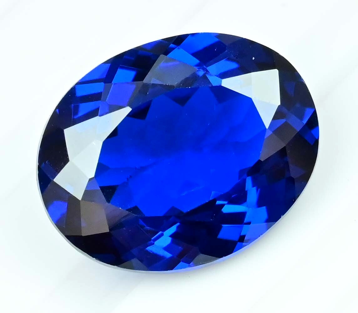 Natural D’ Block Blue Tanzanite 13.40 Ct Excellent Oval Certified Loose Gemstone