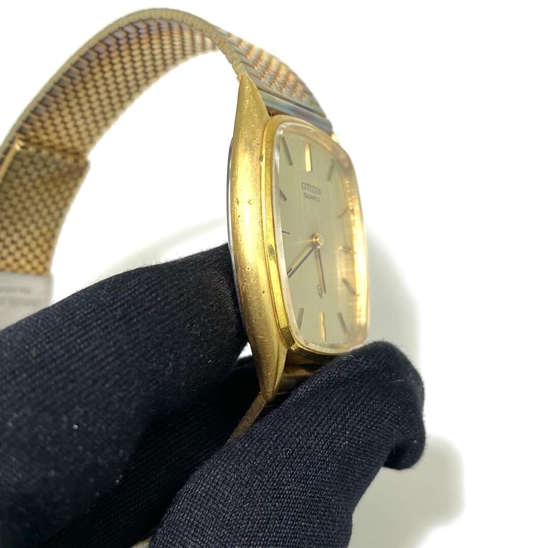 CITIZEN Wristwatch Quartz Stick Indexes Mesh Bracelet Authentic From Japan
