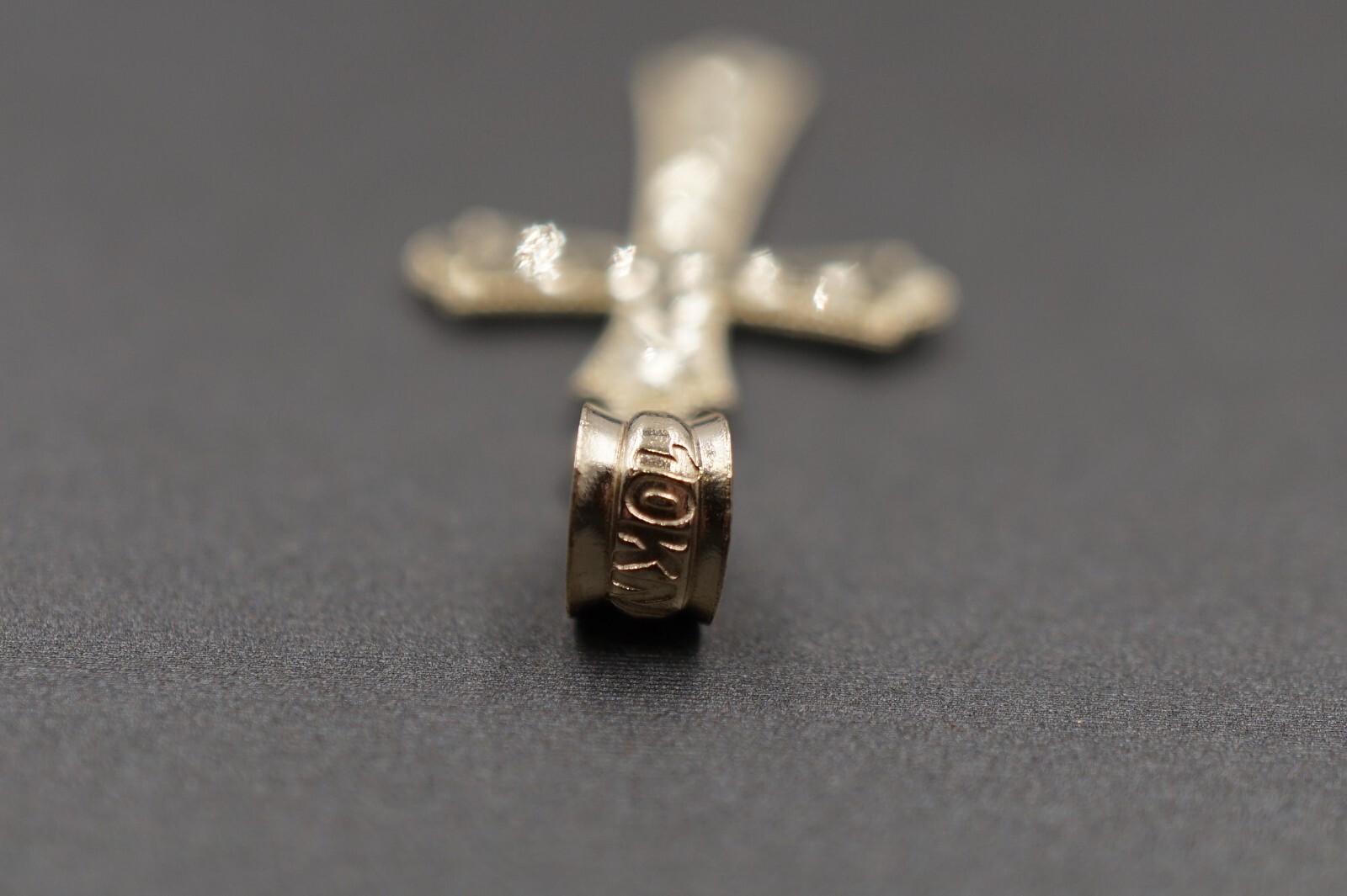 10K Solid Yellow Gold 1.15″ Diamond Cut Light Crucifix Cross Charm Pendant.