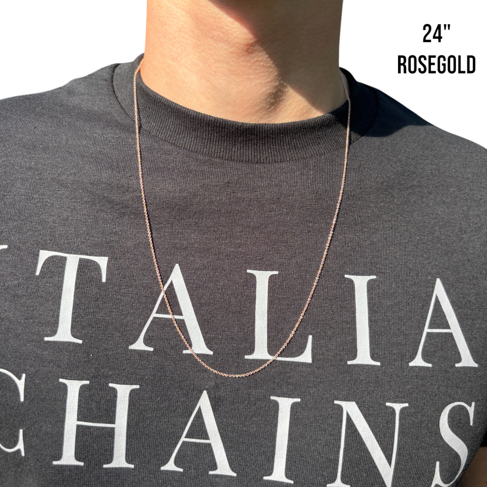 1mm Cable Link Chain – Real Solid 925 Sterling Silver Or 14k Gold/Rose Vermeil