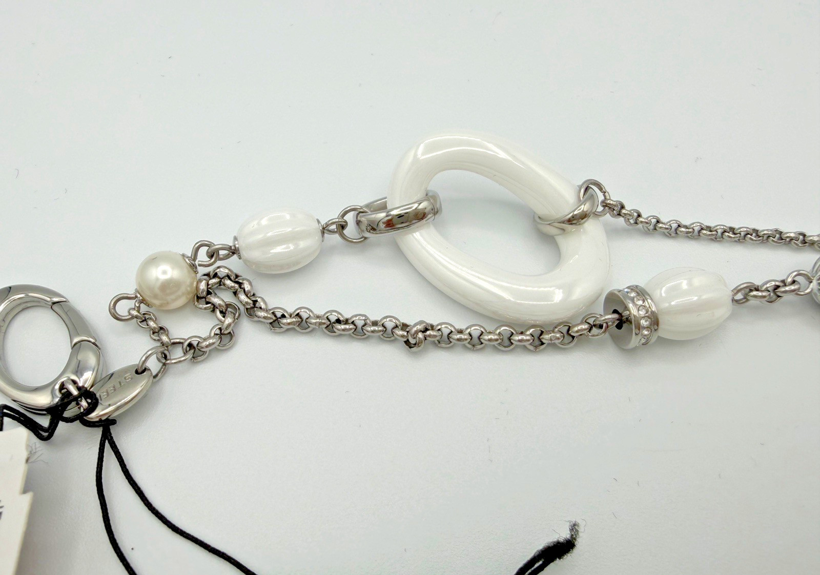 Fossil Brand Double Strand Ceramic Bracelet JF86236040