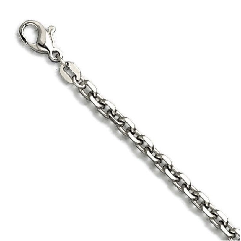 3.6mm Platinum Diamond Cut Cable Chain PT950 8″ 18″ 20″ 22″ 24″ 26″ or 30″