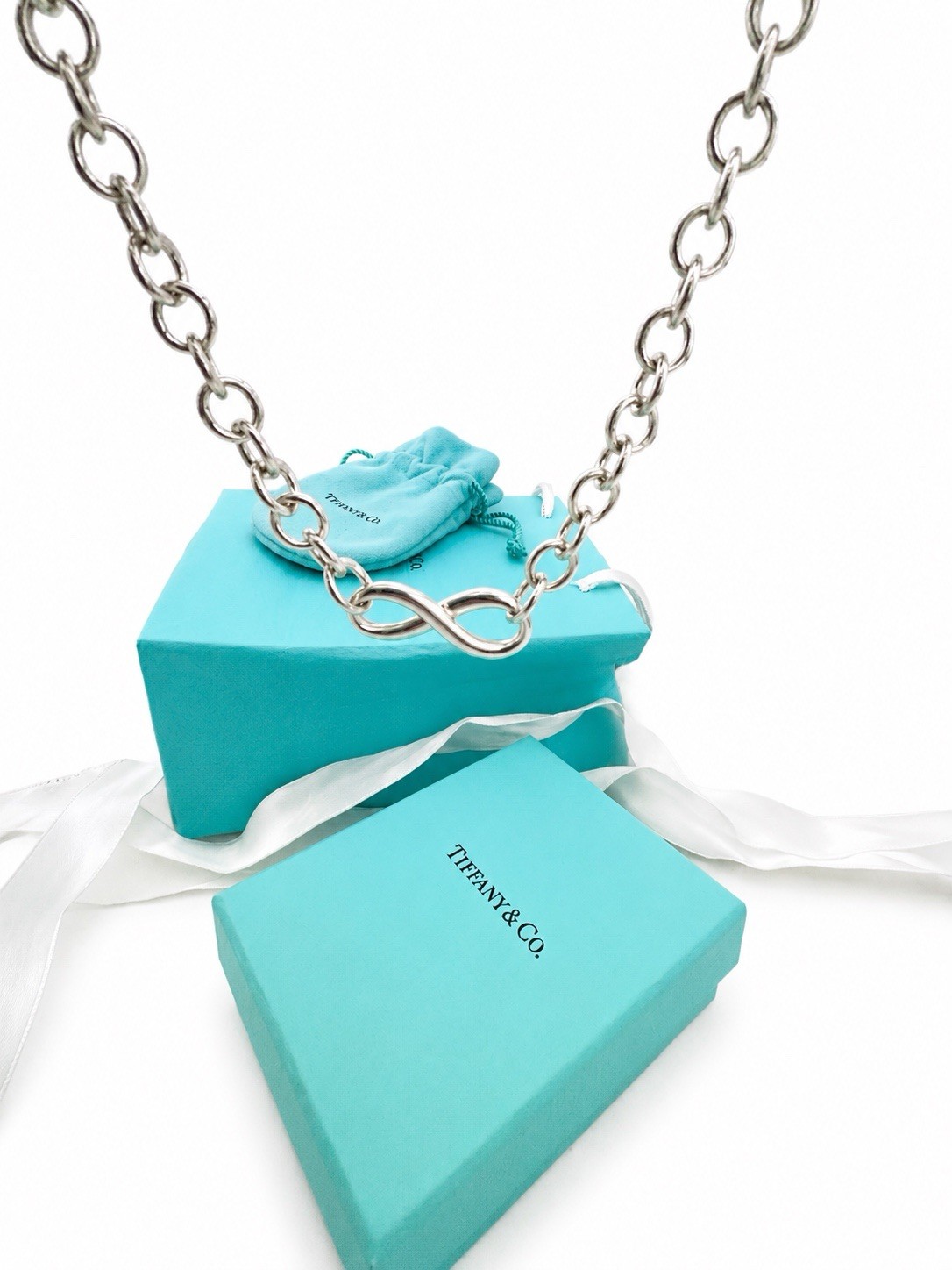 Tiffany & Co. Authentic 18in Infinity Chain Necklace