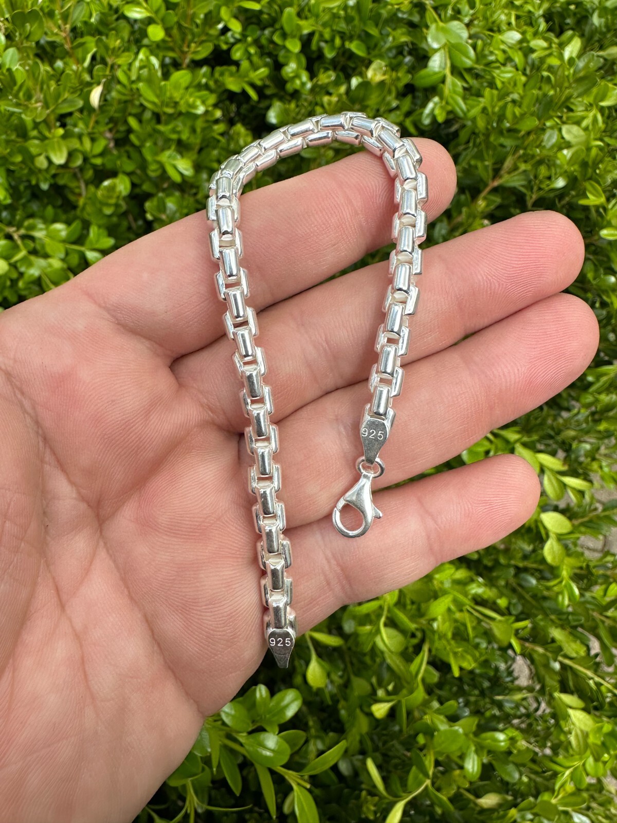 925 Sterling Silver 6mm Men’s Rounded Rolo Hermes Link Chain Necklace Bracelet