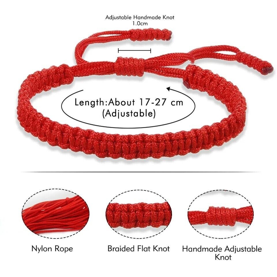 2× String Tibetan Good Luck Fortune Bracelet Kabbalah Evil Eye Luck Protection