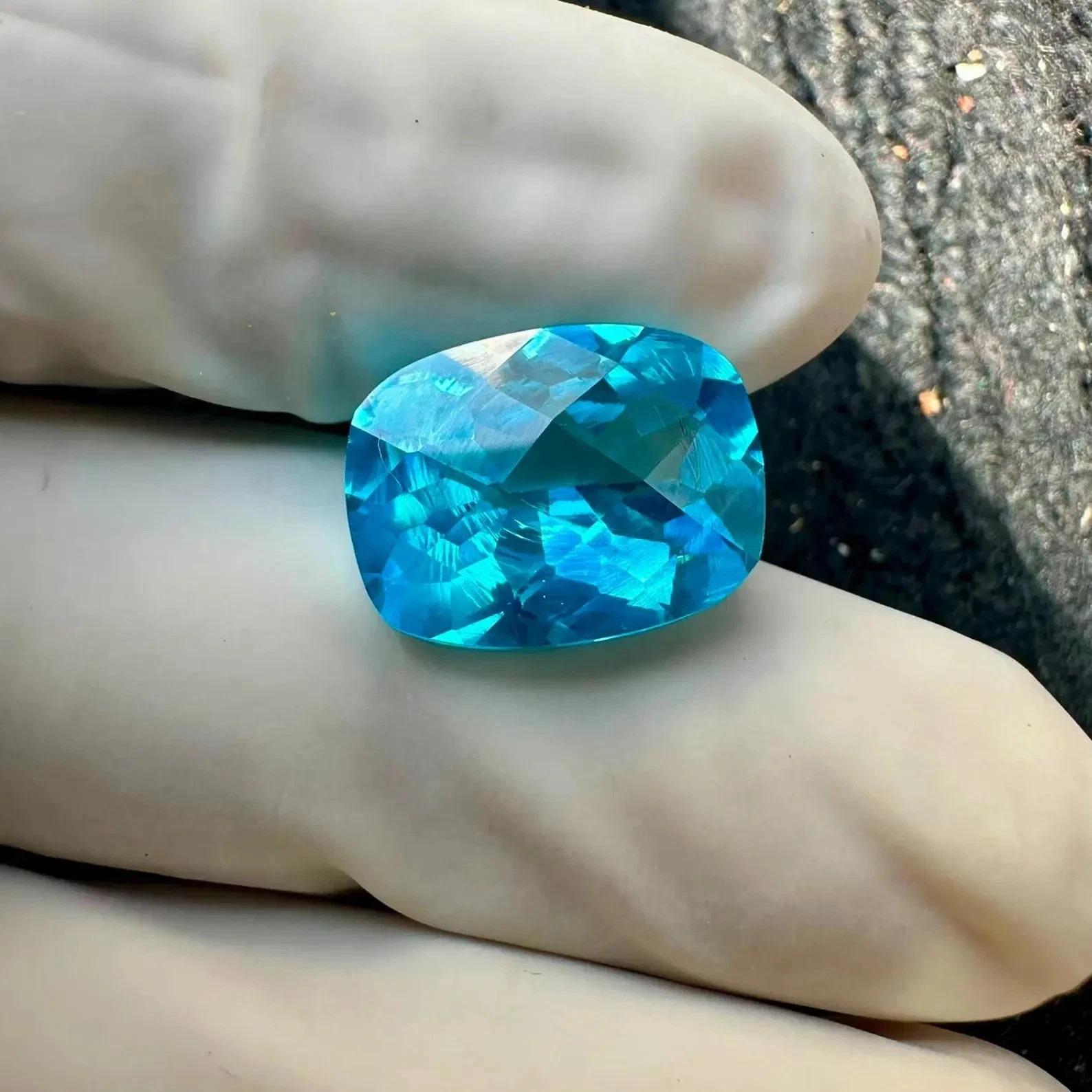Natural Certified Neon Blue Paraiba Tourmaline 10.40 Ct Cushion Cut Loose Gems A