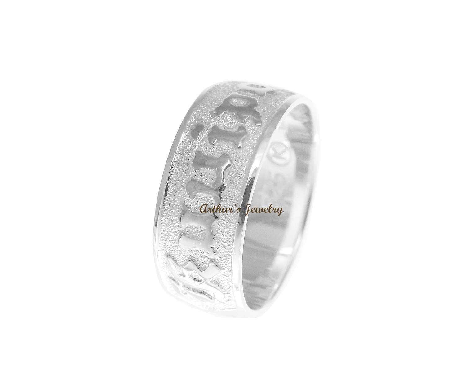 8MM STERLING SILVER 925 HAWAIIAN PLUMERIA SCROLL “KUUIPO” BAND RING SMOOTH EDGE