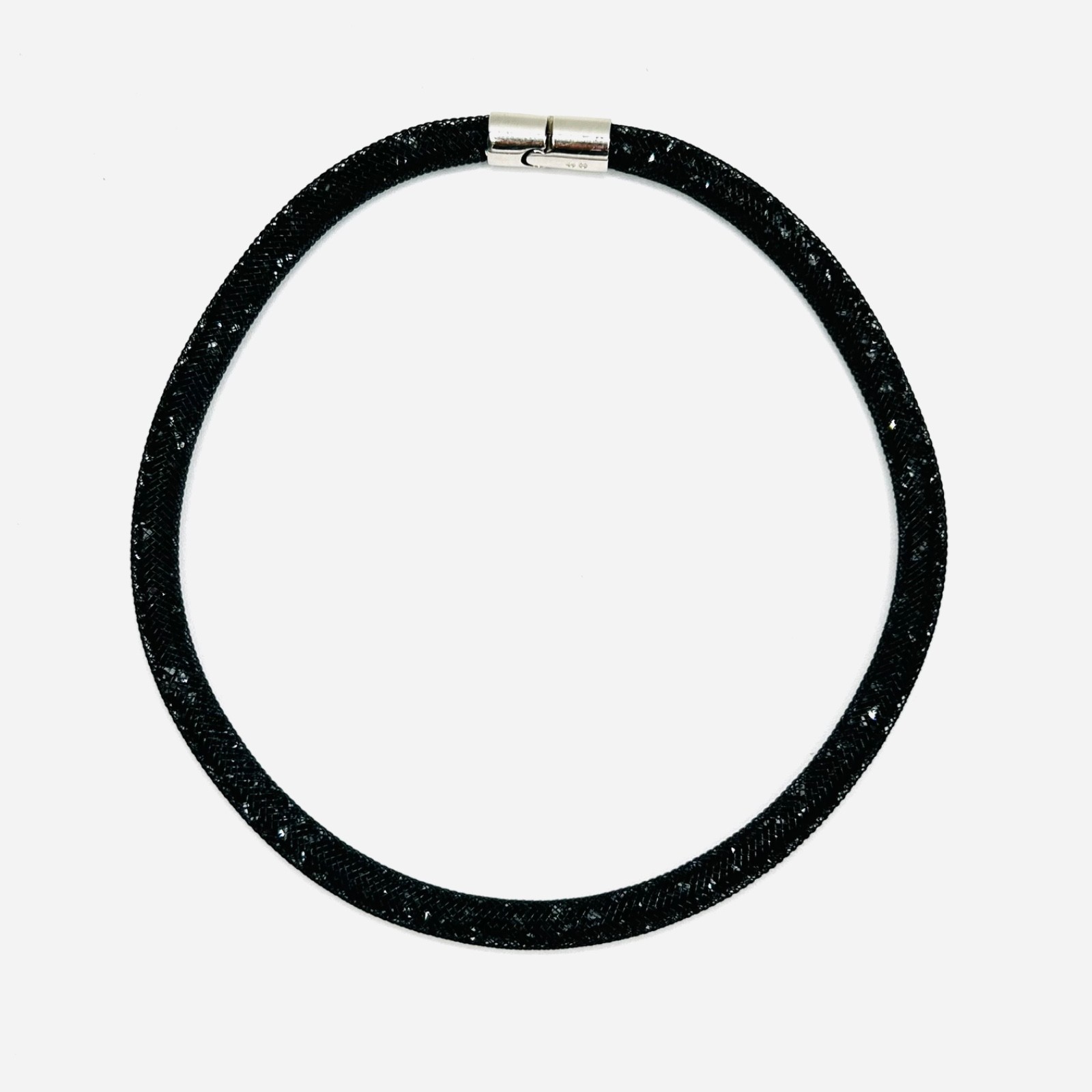 Swarovski Stardust Black Crystal Mesh Necklace