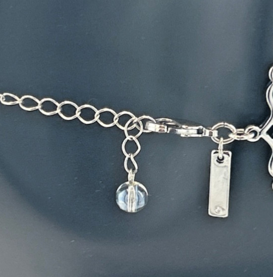 WHBM multi strand necklace. Pale Blue and icy-grey faceted seeds